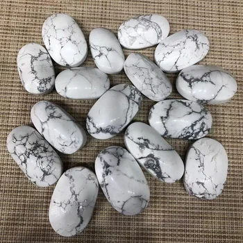 Натуральные драгоценные камни Кристалл кварца Хаулит Пальмовые камни Полированные Массажные целебные драгоценные камни Рейки украшения для продажи