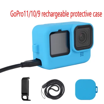 Силиконовый чехол для камеры + крышка объектива для GoPro Hero 11, Защитная рамка, чехол, Аксессуары для экшн-камеры GoPro 10 9