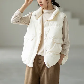 Новый модный хлопковый жилет из овечьей шерсти, осенне-зимний женский жилет, новый стиль, корейский толстый теплый Жилет, куртка