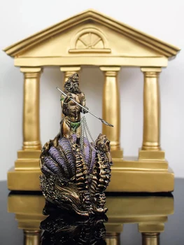 Статуя Морского Императора из Древнегреческой мифологии, статуэтка Посейдона, Европейская Винтажная фигурка из смолы, Скульптура, Ремесла, Украшения для дома, подарок