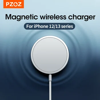 Магнитные Беспроводные Зарядные Устройства PZOZ Для iPhone 13 12 Pro Max 11 Xs X PD Быстрая Зарядка Для Airpods Pro Беспроводное Зарядное Устройство Usb C Мощностью 15 Вт