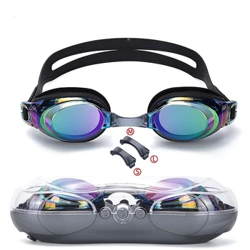 Очки для плавания для взрослых, классные удобные профессиональные очки для соревнований по плаванию, красочное зеркало для плавания с гальваническим покрытием