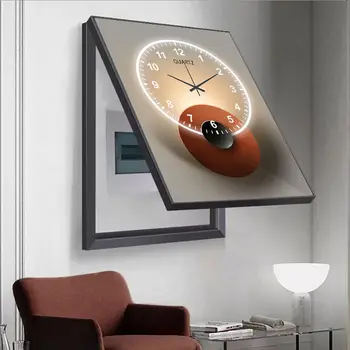 Современный домашний декор, картина от Electric Box, плакат, художественная печать, Изображение с большими настенными часами Для украшения гостиной, аксессуары
