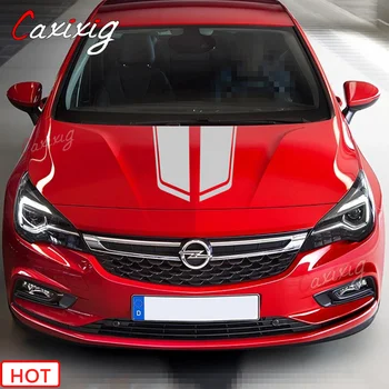 1 Комплект автомобильных полосок на капоте для Opel Astra GTC OPC 3-5 Дверей, гоночный спортивный капот, наклейки на крышку двигателя, наклейки для декора кузова