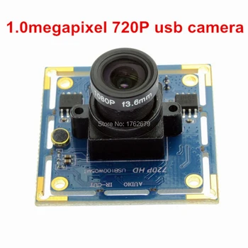 Черно-белый дисплей плата USB-камеры 1,0-мегапиксельный модуль камеры безопасности micro mini usb 720p с объективом 2,8 мм