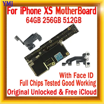 Высококачественная Учетная запись No ID Для материнской платы iPhone XS Оригинальная Бесплатная Разблокировка icloud Logic Board 64GB 256G С/БЕЗ Face ID Mainboard
