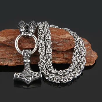 Винтажное мужское ожерелье в скандинавском стиле, подвеска 