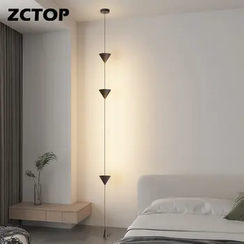 Современный прикроватный светильник для спальни Светодиодный подвесной светильник для гостиной Кабинета Регулируемые Линейные подвесные светильники для домашнего декора