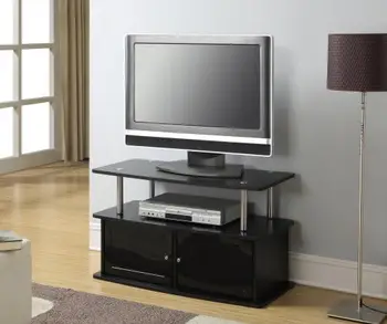 Подставка для телевизора с 2 шкафчиками для хранения и полкой, искусственная береза