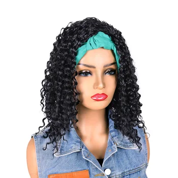 BCHR Парики на голову для чернокожих женщин, синтетические плетеные черные парики, закрученные крючком волосы, парик из косичек, длинная вьющаяся повязка на голову, парик