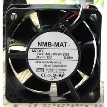 Новый вентилятор процессора для NMB 2410ML-05W-B39 24V 0.08A Вентилятор с функцией обнаружения сигнала тревоги Охлаждающий вентилятор 6025 60*60* 25 мм