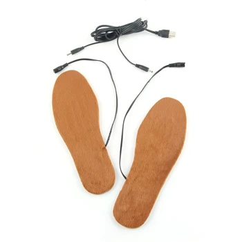 USB-Стелька с электрическим подогревом, Перезаряжаемая Стелька с подогревом, Зимняя Грелка, вставка, Грелка для ног