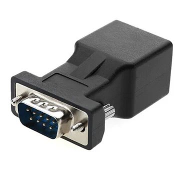 Удлинитель VGA для подключения к RJ45 CAT5 CAT6 Сетевой кабель длиной 20 м, адаптер COM-порта к LAN, конвертер портов Ethernet