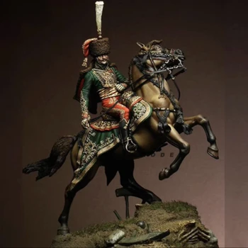 Элитная кавалерия Наполеона из смолы рисунок 1/24 модельный комплект неокрашенные игрушки в разобранном виде Бесплатная доставка
