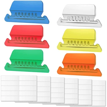 60 Комплектов Подвесных Вкладок для файлов и вставок, Красочные этикетки для папок с файлами, Подшивные вкладки Для идентификации файлов, легко читаемые