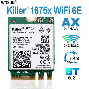 новый Killer 1675x wifi6e Intel AX210 AX210NGW killer1675x обновление беспроводной сетевой карты Bluetooth 5.WIFI карта WWLAN AX210
