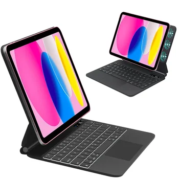 Магнитный плавающий чехол с беспроводной клавиатурой для iPad Pro, 11-дюймовый трекпад, Перезаряжаемый чехол с Bluetooth-клавиатурой для iPad Air 4/5