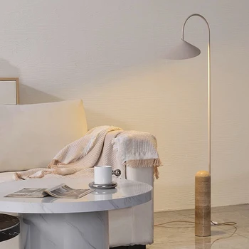 Современный мраморный торшер AiPaiTe, каменная вилла, гостиная, регулируемая настольная лампа, черная/бежевая прикроватная тумбочка для спальни, настенный светильник