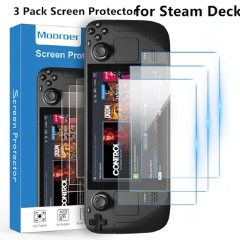 Защитная пленка HEYSTOP из 3 упаковок, совместимая с защитным экраном Steam Deck 2022 из закаленного стекла для защитной пленки Steam Deck