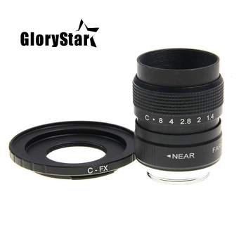 GloryStar 25 мм F1.4 Объектив для видеонаблюдения и видеосъемки + C крепление для Fuji Fujifilm X-A2 X-A1 X-T1 X-T2 X-T10 X-E1 X-E2 X-1M X-Pro1 X-Pro2 X-MOUNT