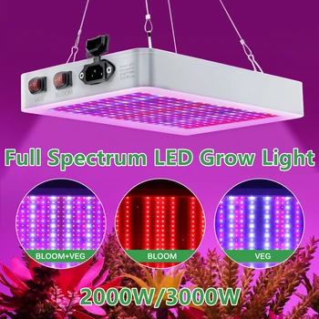 Светодиодная лампа для выращивания растений 220 В, Светодиодная лампа для выращивания растений полного спектра 110 В, фитолампа для выращивания растений в теплице, лампа-палатка для семян цветов в помещении