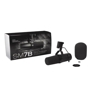 Профессиональный проводной динамический микрофон SM7B для вещания, записи и прямой трансляции TikTok - улучшите качество звука