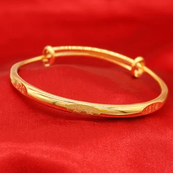 Модные Латунные позолоченные свадебные украшения в мрачном стиле с принтом, Встречайте Любимый браслет из искусственного золота 1314 для женщин