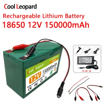 Аккумуляторная литиевая батарея 18650 12V 150Ah, для опрыскивателя, электромобиля, светодиодной лампы, солнечной батареи, Встроенный литий-ионный аккумулятор BMS