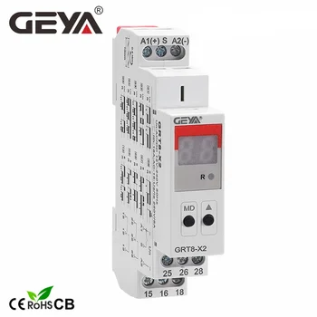 Бесплатная Доставка GEYA GRT8-X Цифровой Дисплей Многофункциональное Реле Таймера 16A с 20 Вариантами функций AC DC 12V 24V 220V 230V