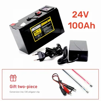 литиевые батареи 24v 18650, перезаряжаемые батареи 24V 50Ah 100Ah, для камеры видеонаблюдения, коляски, распылителей, электромобиля + зарядное устройство