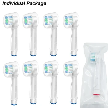 Сменная электрическая Зубная щетка Индивидуальная Упаковка с Чехлом-колпачком Чувствительная Мягкая Щетина для Головок Зубных щеток Oral B