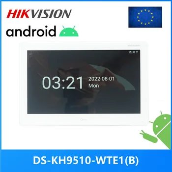 Международная версия HIKVISION, 10-дюймовый внутренний монитор DS-KH9510-WTE1 (B), 802.3af POE, приложение Hik-connect, Wi-Fi, Видеодомофон